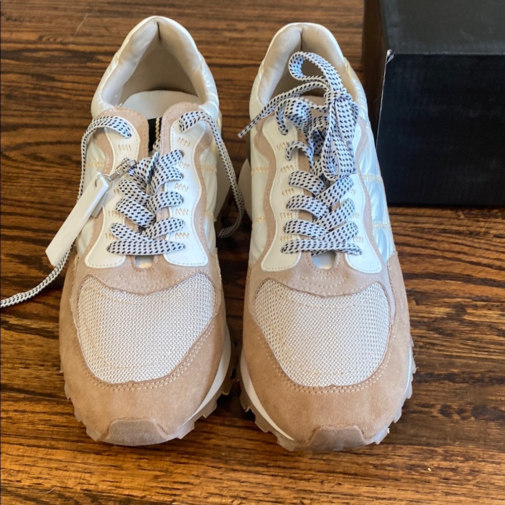 ShuShop Cream and Black Sneakers